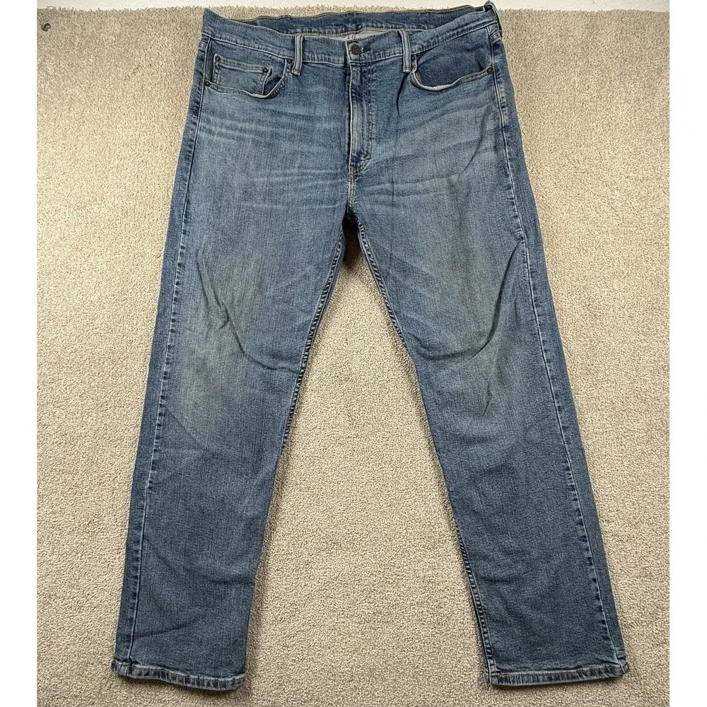 Levi's 505 Regular Fit Jeans Mens 40X32 Blue Denim Dark Wash Straight‎